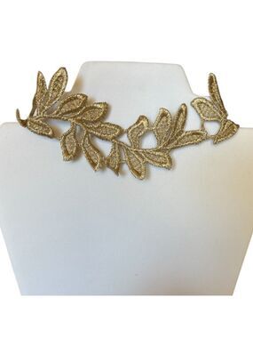 Rose Gold Lace Choker Necklace 11” long